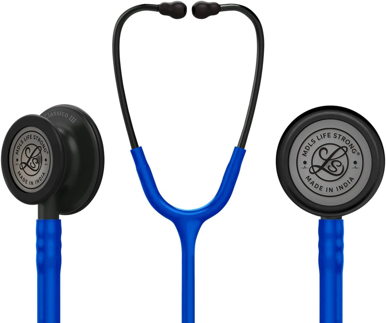 Classico lll Zed Black Finished Dual Side Stethoscope For Doctors/Nurse Acoustic Stethoscope (Blue)