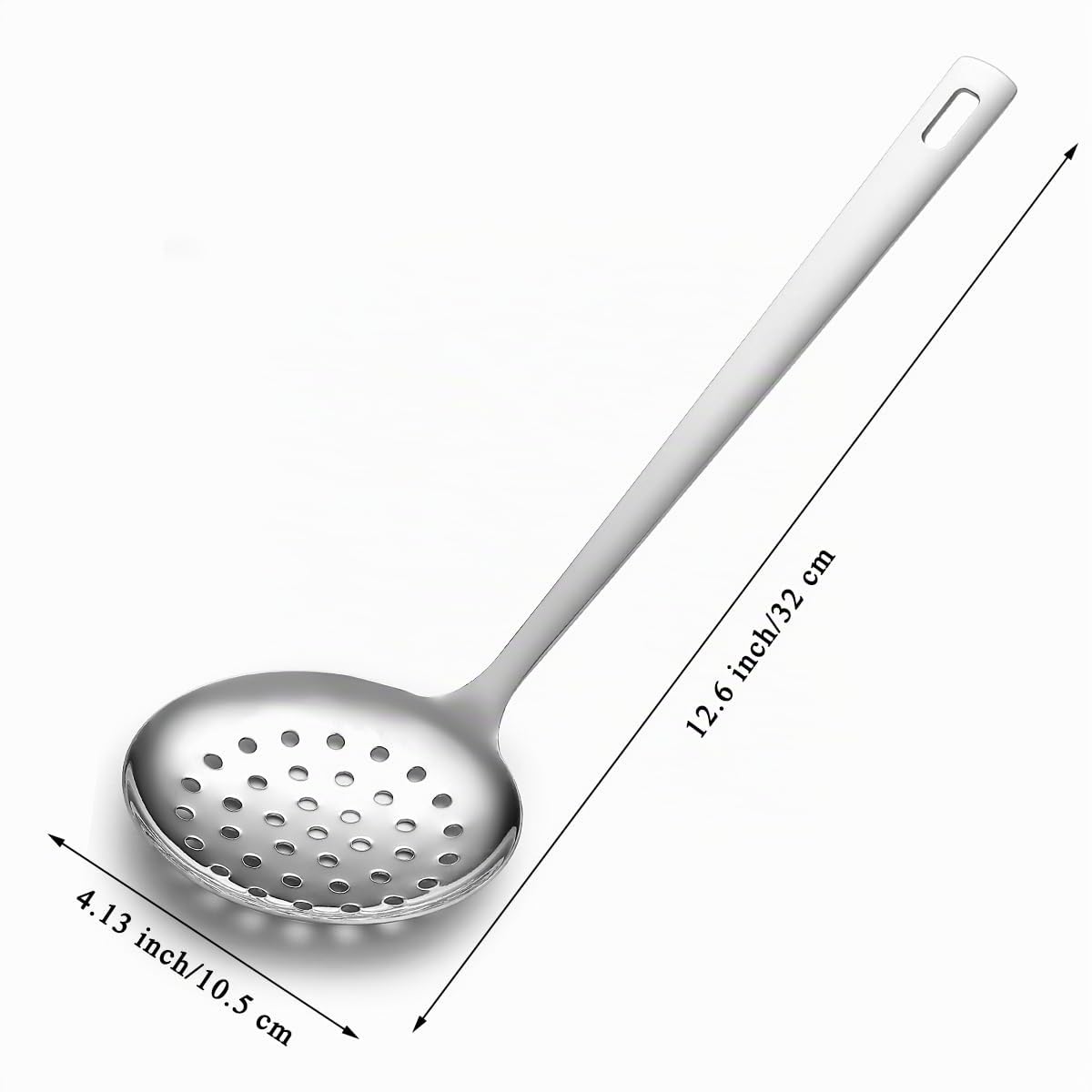 Berglander Küchen-Schöpflöffel mit Löchern – Edelstahl-Spinnenstrainer zum Abseihen von Pasta/Kochen/Frittieren, Widerstandsfähiges Rostfreies Küchenutensil Schöpflöffel Küche, Haushalt & Wohnen