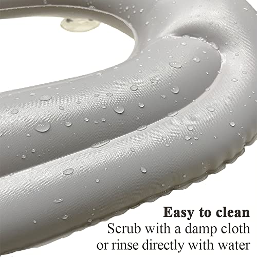 Toilettensitzkissen, aufblasbares WC-Hilfskissen mit Saugnäpfen, passend für Standard-Toilettensitz, Badezimmer, erhöhtes Kissen zur Schmerzlinderung von Operationen – Bild 8