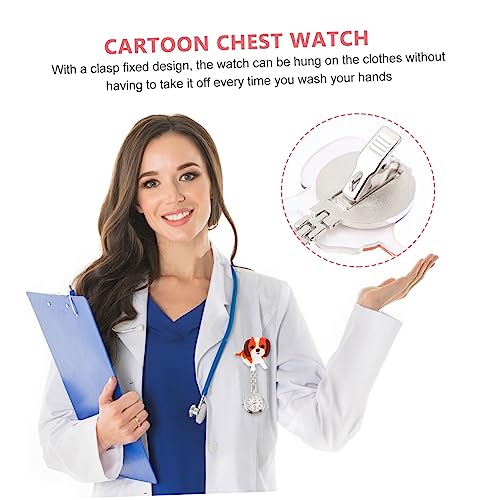 CALLARON 1 Set Zakhorloge Herenhorloges Sleutel Hanger Horloges Arts Horloges Artsen Gift S Horloges Voor Mannen Heren Horloges Fob Klok Horloge Broche Puppy Horloge Ketting Verpleegster - Afbeelding 5