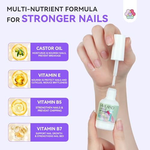 SAVILAND Plus Dip Powder Nail Kit Intensive Nagelpflege: Nail Dip Powder Kit 60g Klares Dip Powder mit Nagelbohrer Dip Base & Top Activator Enrich Rizinusöl VE VB für French Nail Art Maniküre DIY