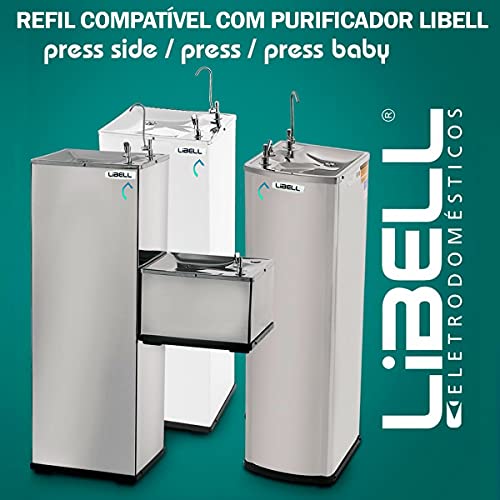 Kit 2 Filtro Refil Libell Purificador De Água Acqua Flex Original Libell Press Acquaflex Eletrônico