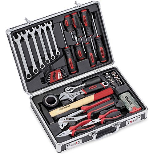 Werkzeugkoffer Werkzeug Koffer bestückt 51 Teile - Aluminium 39 x 29 x 11 cm