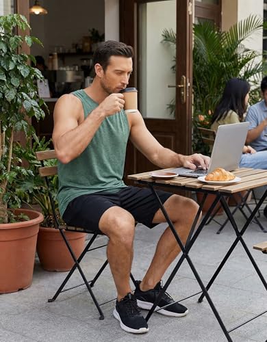 Image of PINSPARK Men's Tank Tops Quick Dry Summer Workout Muscle Shirt Athletic Casual Sleeveless Shirts for Bodybuilding Beach Gym