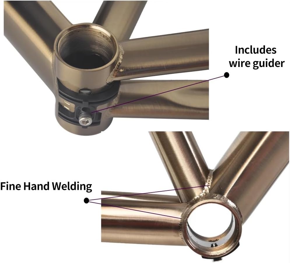 700C Road Bike Frameset 47 53cm Cr-Mo Steel Bike Frame Quick Release Frame F100mm R130mm QR BSA BB68mm C Brake Carbon Fiber Fork(53cm)