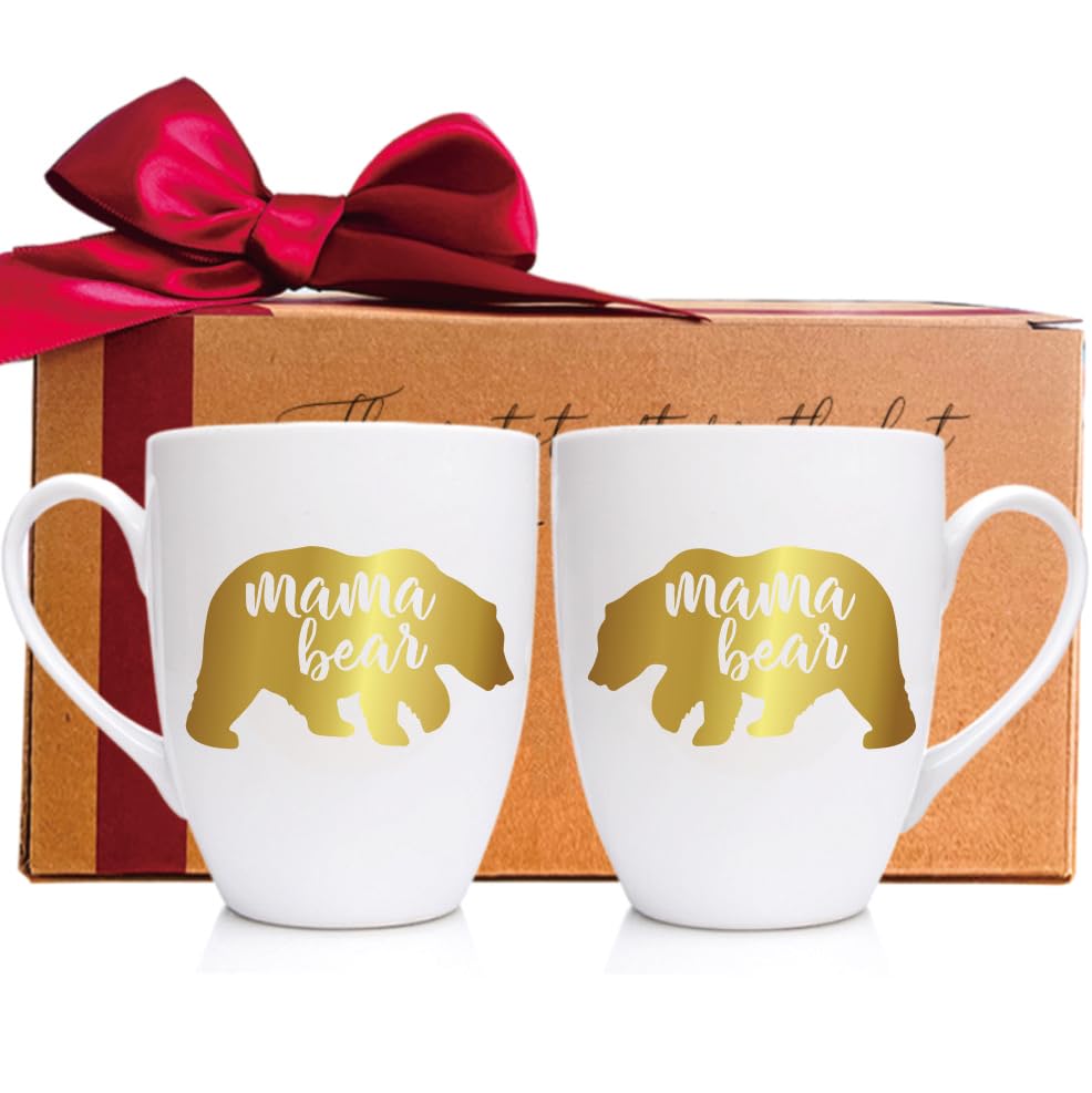 MNEDLADMama Bear Mug & Papa Bear Mug, Mama and Papa Gifts, Gift for Parents, New Mama and Papa Bear Coffee Mug Gift, Mama and Papa Bear Mugs for Couples, His and Hers Coffee Mug-Mm80