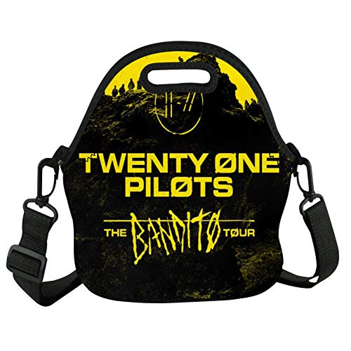 Zooshum T-we-nty On-e P-ilo-ts Reusable Insulated Neoprene Lunch Tote Bag Handbag Lunch Box Cooler Warm Pouch For School Work Office