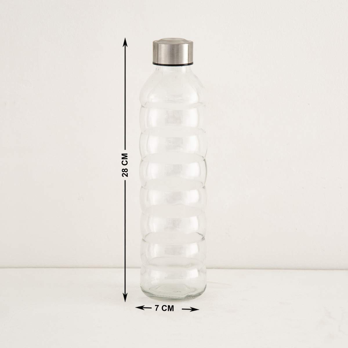 Home Centre |Corsica Essentials Set of Glass Bottles - 750ml|Hydration|Storage and Containers|Bottles|Transparent