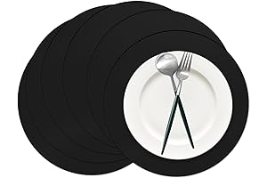 Black Disposable Placemats for Wedding Bridal Shower