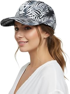 Tomorrow Fashion NY Baseball Cap for Women - Adjustable Summer Hip Hop Streetwear Hat for Adults - Floral Skulls Print Price In India