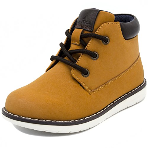 Nautica Kids Plot Chukka Boot Lace Up Fashion Shoe Sneaker-Wheat-5