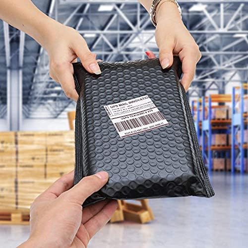 50Pcs Bubble Mailers, A5 15.2cm x 22.9cm (6x9 Inch) Padded Envelopes Self Sealing Bubble Mailers Bubble Lined Wrap Polymailer Bags, for Packaging Shipping Mailing (Black)