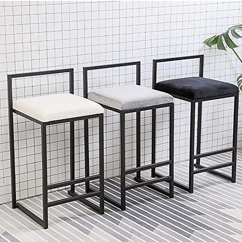 Chaise lounge design moderne velours chaise de bar premium robuste hauteur 75 cm