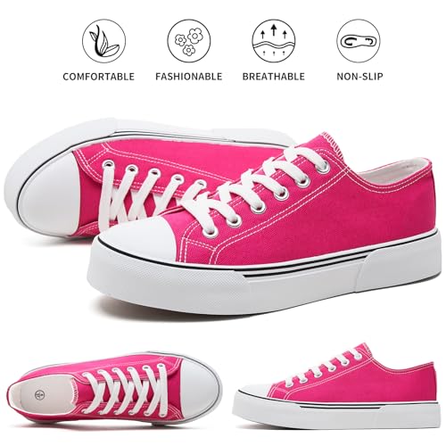 Image of hash bubbie White Sneakers for Women Low Top Canvas Shoes Womens Canvas Sneakers Women's Fashion Sneakers Slip on Casual Tennis Shoes