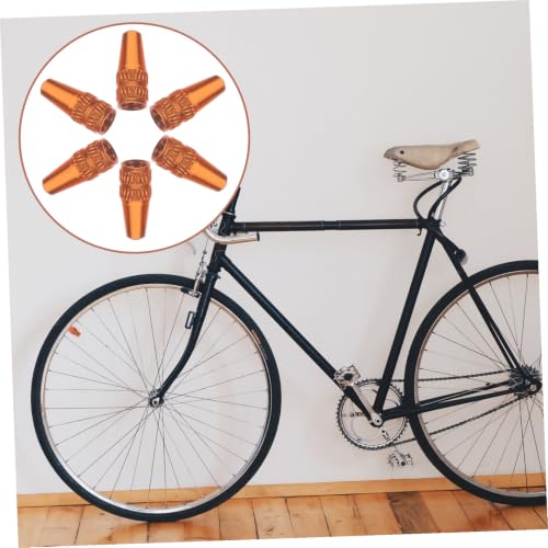 Cubiertas de válvula de aluminio 6 uds. Naranja estilo francés miniatura 5