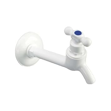 Agrawal Ceramic Watertec Long Body Bib Tap T-handle (White)