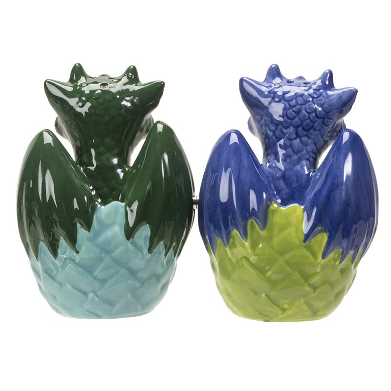 Pacific Trading Dragon - Salero y pimentero (3.5 pulgadas), multicolor