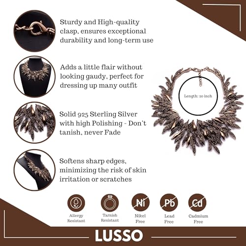 925 Sterling Silver Bib Necklace, Black Chunky Rhinestone Ethnic Vintage ZA Colorful Beaded, Resin Statement Large Collar Necklace Earrings Women Irregular Punk Big Bib Retro Jewelry Sets Boho2