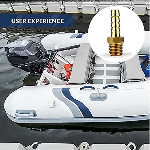 Five Oceans Fo4278 Brass Fuel Hose Barb 1/4 Inches Npt Thread X 5/16 Inches Hose, Crafted For Fuel Systems, Sharp-Edged Barbs, For Any Portable Tank #TOP5