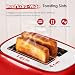 Fab by Kitchen in the box Toaster 2 Slice, Extra Wide Slot with 7 Browning Levels, Defrost, Reheat & Cancel Functions, Removable Crumb Tray, 800W (Red)
