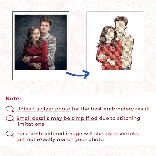 Custom Embroidered Sweatshirt – Picture Upload for Couples, Family, or Friends – Style 23