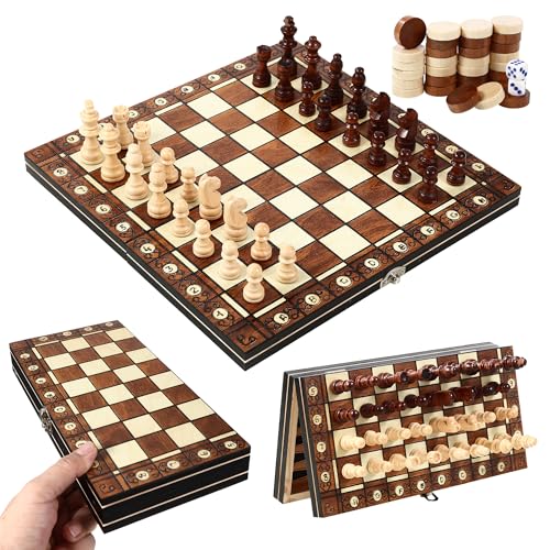 Jeu d'échecs pour rassemblements d'enfants et d'adultes 3 en 1