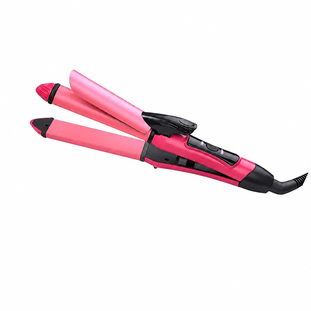 2-in-1 Hair Straightener & Curler for Women | Ceramic Coated Hair Styling Tool | Fast Heating Hair Straightening Machine & Curling Iron | Compact Travel Friendly Double Layer Hair Styler (A2)-image-8