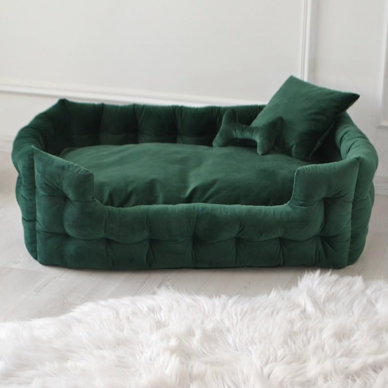 ROYALS RORE Dog Bed Soft Machine Washable Reversible Dog Bed for Small | Medium | Large | Extra Large | XL | L | XXL | XXXL | Cats | Puppy | Pet | Dog Beds (Velvet Green) (4XL) (B0CYLYZNC1) Amazon Price History, Amazon Price Tracker