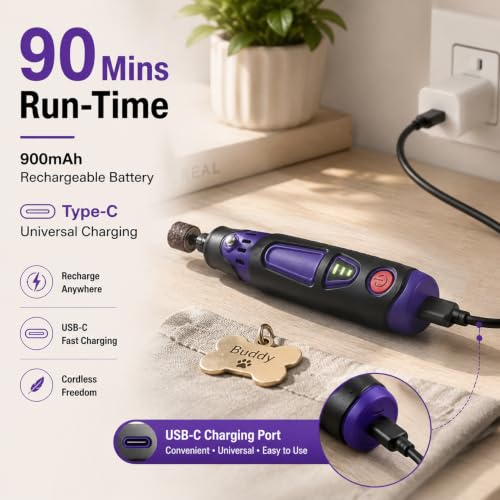 Image of Cordless Rotary Tool Kit, 3.6V Mini Rotary Tool with 82 Accessories, 3 Variable Speed Rechargeable Engraving Pen for Wood, Glass, Metal, Electric Grinder for DIY Crafts, Sanding, Polishing
