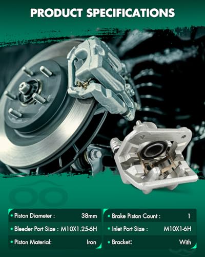 Image of SCITOO 19B1448 Rear Right Disc Brake Caliper w /Bracket Fit For Acura For Legend 1991-1995,For Acura For RL 1996-1998,For Honda For Odyssey 1995-1998,For Isuzu For Oasis 1996-1999, Single Piston
