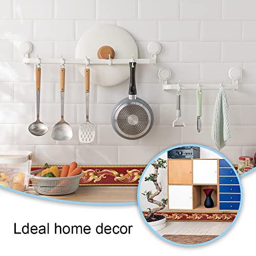 Lapangzi 10 Meters Wallpaper Border Flower Peel And Stick Border Removable Wall Decal Sticker Self Adhesive Molding Border For Living Room Bathroom Kitchen #TOP1