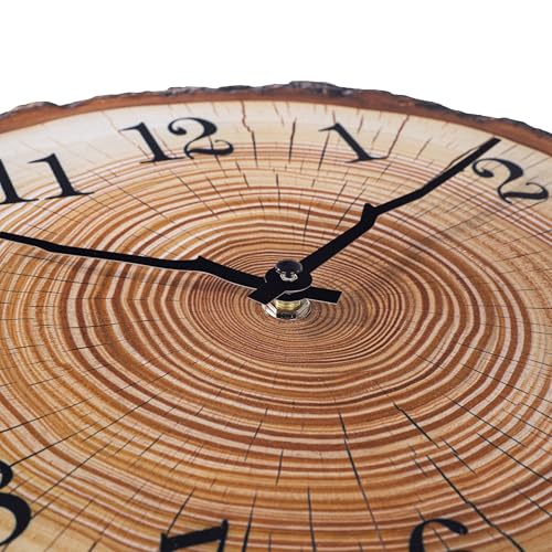 Reloj de pared de madera rústica 12 pulgadas silencioso miniatura 3