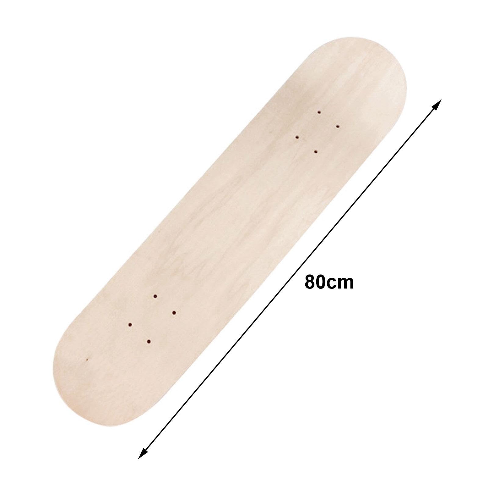 predolo Holz-Skateboard-Deck, Kunst-Malbrett, leeres Longboard-Deck, Kinder-DIY-Skateboard für Kinder