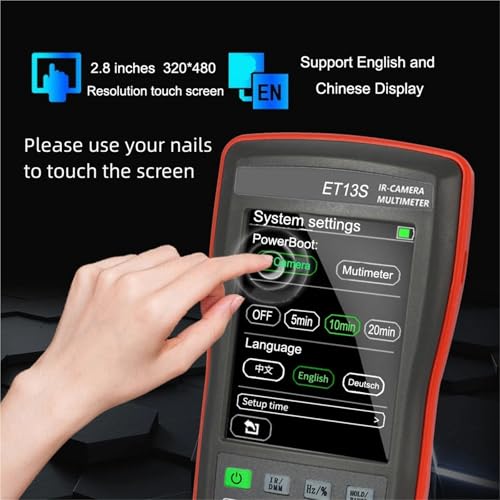 Thermal Camera ET13S Thermal Camera 192 * 192 Optional Macro Lens Multimeter 9999 Counts Voltage Duty Cycle Diode Ohm Test for Building Inspection(ET13S pro) miniatura 4