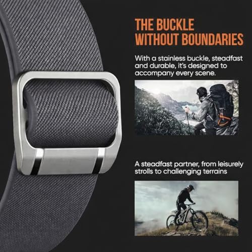 Image of Printme Nylon Stretchable Belt for Apple Watch Ultra 3 /2 /1, Series 11 /10 /9 /8 /7 /6 /5 /4 /3, SE 42, 44, 45, 46, 49 mm, Elastic Trail Loop Sport Band, Adjustable Breathable Rugged Smartwatch Strap