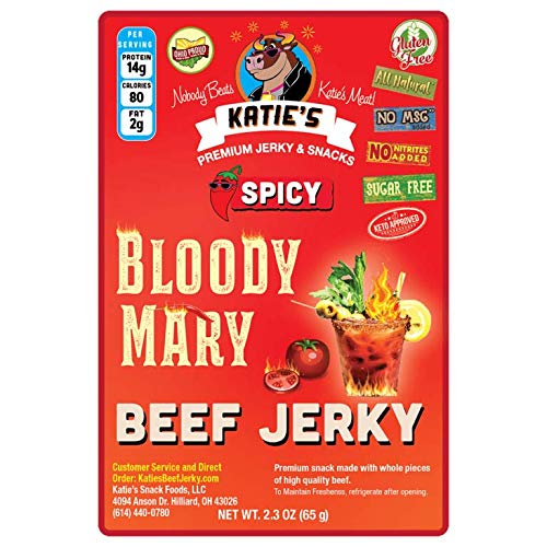 Spicy Bloody Mary Beef Jerky (1 pk) - Sugar Free/Keto