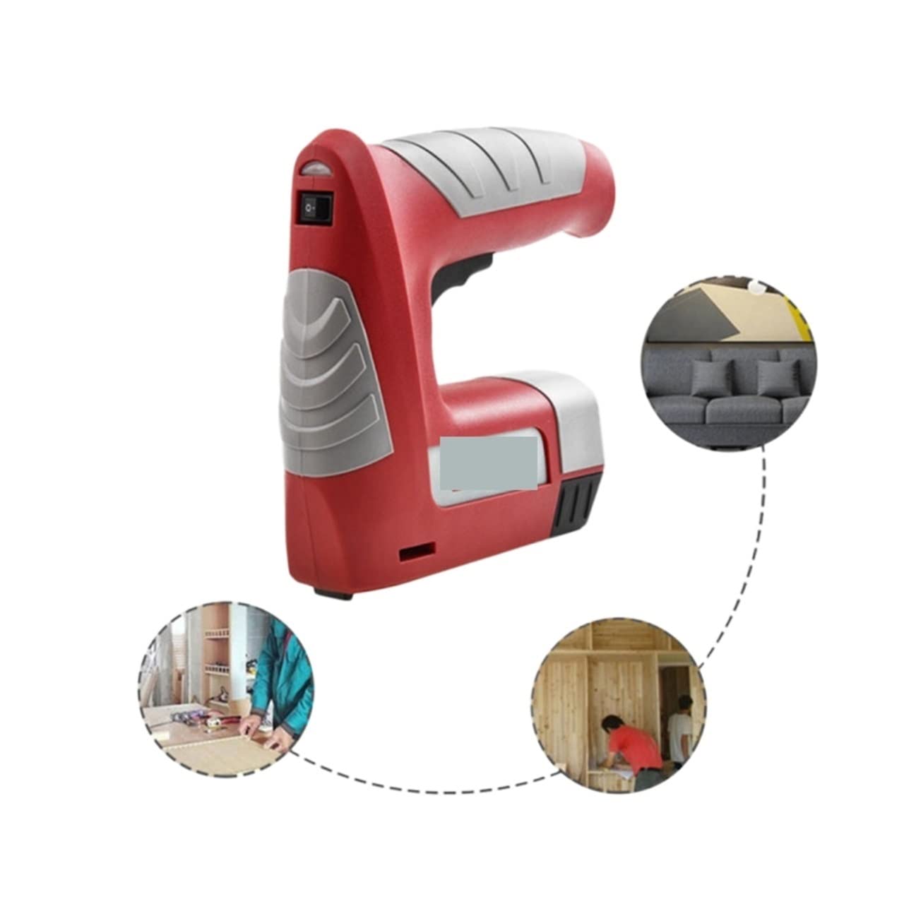 Nailer de encuadre Grapadora eléctrica Litio-Ion inalámbrico Pistola de clavos, pistola de clavos, clavadora, muebles de grapadora Bricolaje Marco de madera de herramientas Herramientas de carpintería