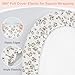 Basumee Muslin Bassinet Sheets for Baby Girl Boy 2 Pack Soft Breathable Baby Bedside Bassinet Fitted Sheets with Bottom Elastic Band Mattress Cover for Rectangle Oval Hourglass Bassinets