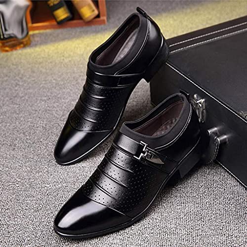 Men's Casual Dress Shoes Buckle Oxfords Shoes Slip on Loafer Formal Business Comfortable Dress Shoes for Men4