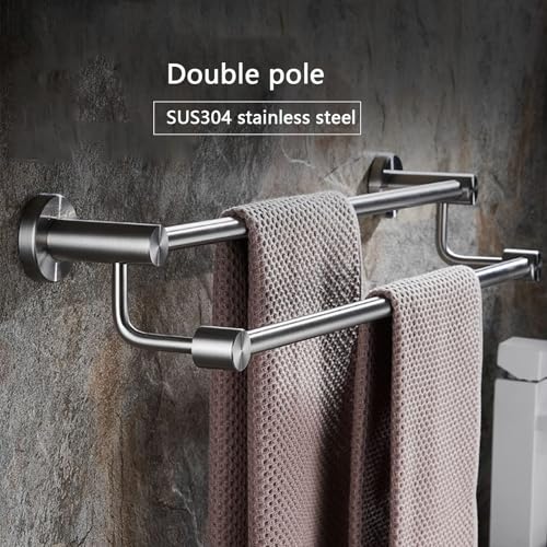 Porte-serviettes mural 60 cm en acier inoxydable 304 percé