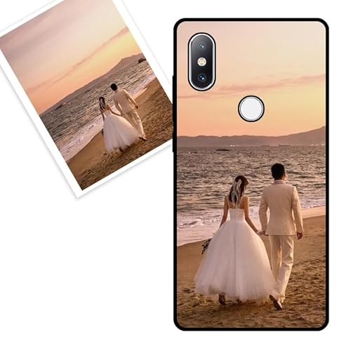 KARTXITAI Personalized Case compatible with Xiaomi Mi Mix 2S,Custom Phone covers Customised with Photo Image Text Picture, Soft Anti-Fingerprint Anti-Scratch Anti-Fall Cover -Black