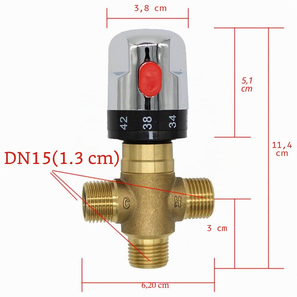 Grifo termostático solar para grifo de ducha de latón y cobre