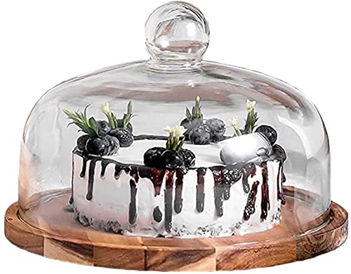 European Cake Stand with Dome, Household Cheese Dome Cover Kitchen Fruit Food Preservation Cover Party Restaurant Food Protection Cover Dome Cake Stand, Serving Platter