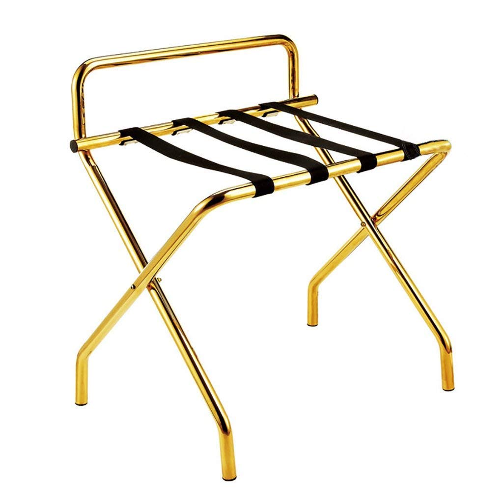 MSHGSKU Luggage Rack Hotel Luggage Rack Luggage Rack,Hotel Room Foldable Stainless Steel Suitcase Holder, Luggage Rack Shelving Suitcase Backpack Laundry Storage,
