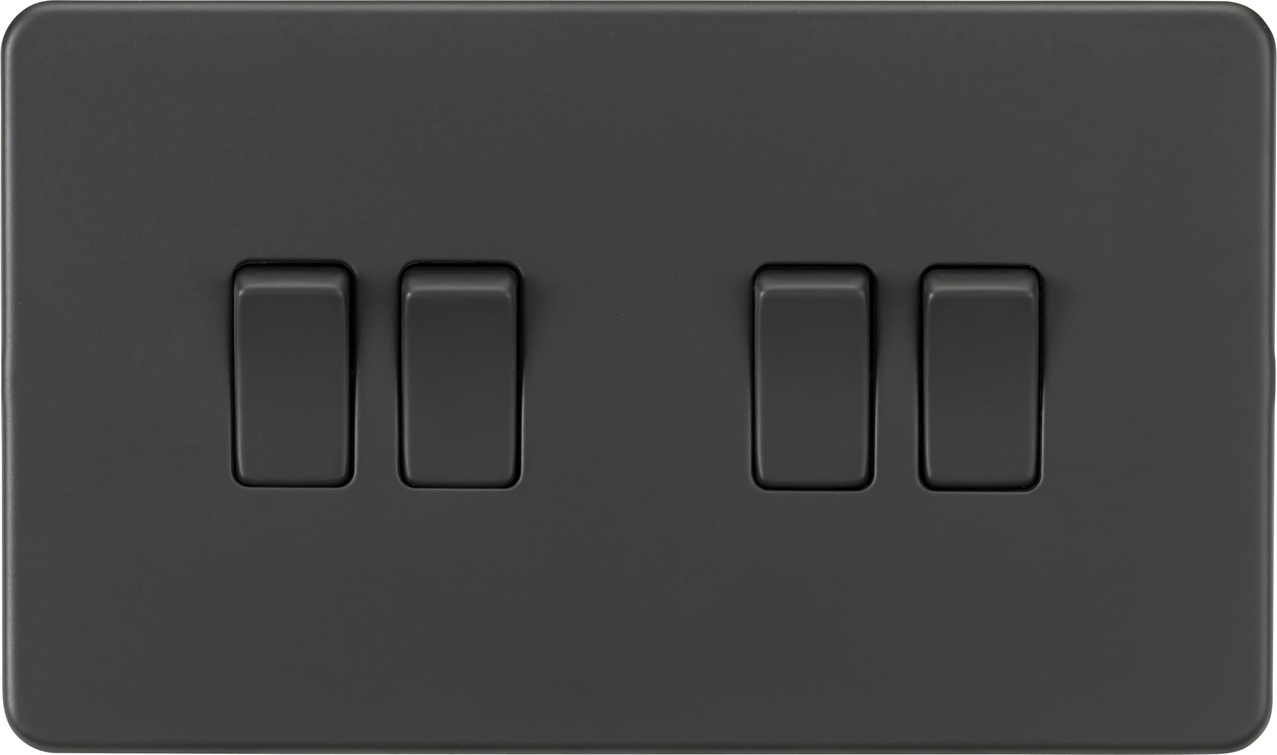 Knightsbridge Anthracite Screwless 10Ax 4G 2-Way Switch