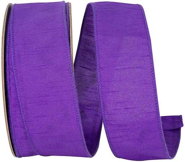 Ribbon - Dupioni Supreme Wired Edge, Purple, 2-1/2 Inch, 50 Yards