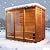 TaTalife Outdoor Red Cedar Steam Sauna, 8KW Toule Stove Heater, 2-8 Person Traditional Wooden Steam Saunas Indoor/Outdoor Use, 220V Heater, Family Rectangle Sauna Room with Backrest Headrest
