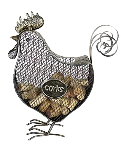 Wine Bodies Rustic Rooster Metal Cork Keeper