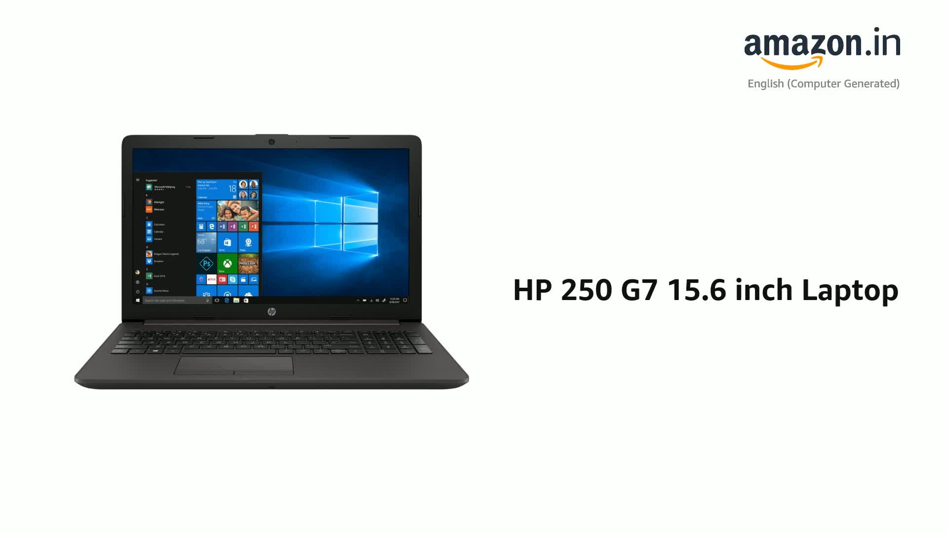 HP 250 G7 15.6 inch Laptop (Core i3-7th Gen/4GB RAM/1TB HDD/DOS