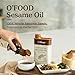 Premium Sesame Oil [16.91 Fl Oz] - 100% Pure Toasted Sesame Seed Oil | Korean-Style Rich & Nutty Flavor | Asian Cooking Oil for Stir Fry, Noodles, Dressing & Drizzle - O’food